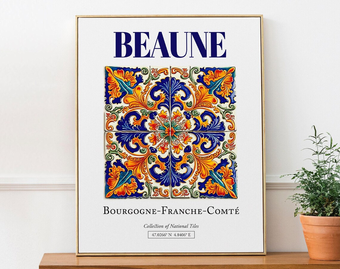 Beaune Bourgogne-Franche-Comté France Travel Poster