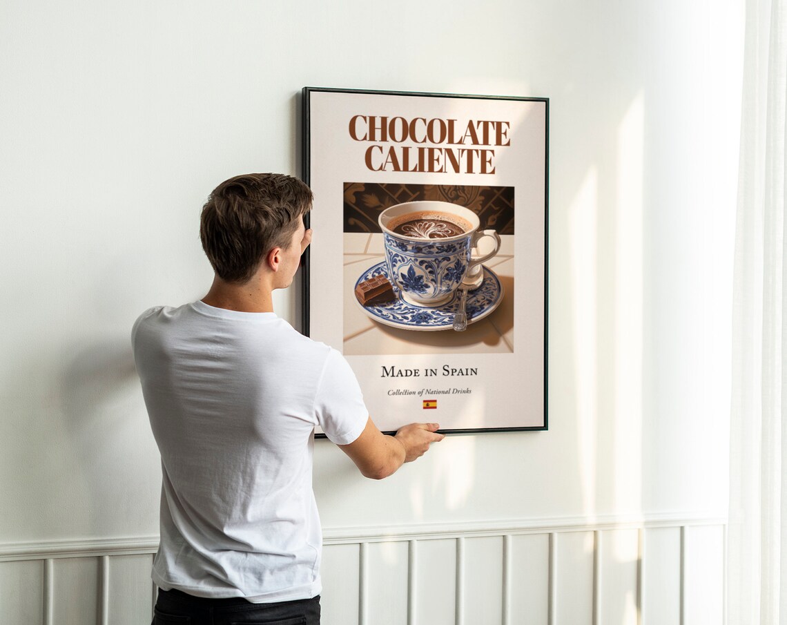 Chocolate Caliente On Maiolica Tile, Kitchen Bar Wall Art - Image 3