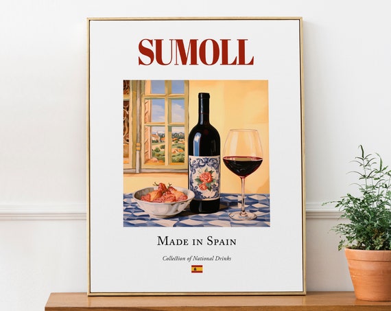 Sumoll on Maiolica Tile, Catalonia Beverage Poster