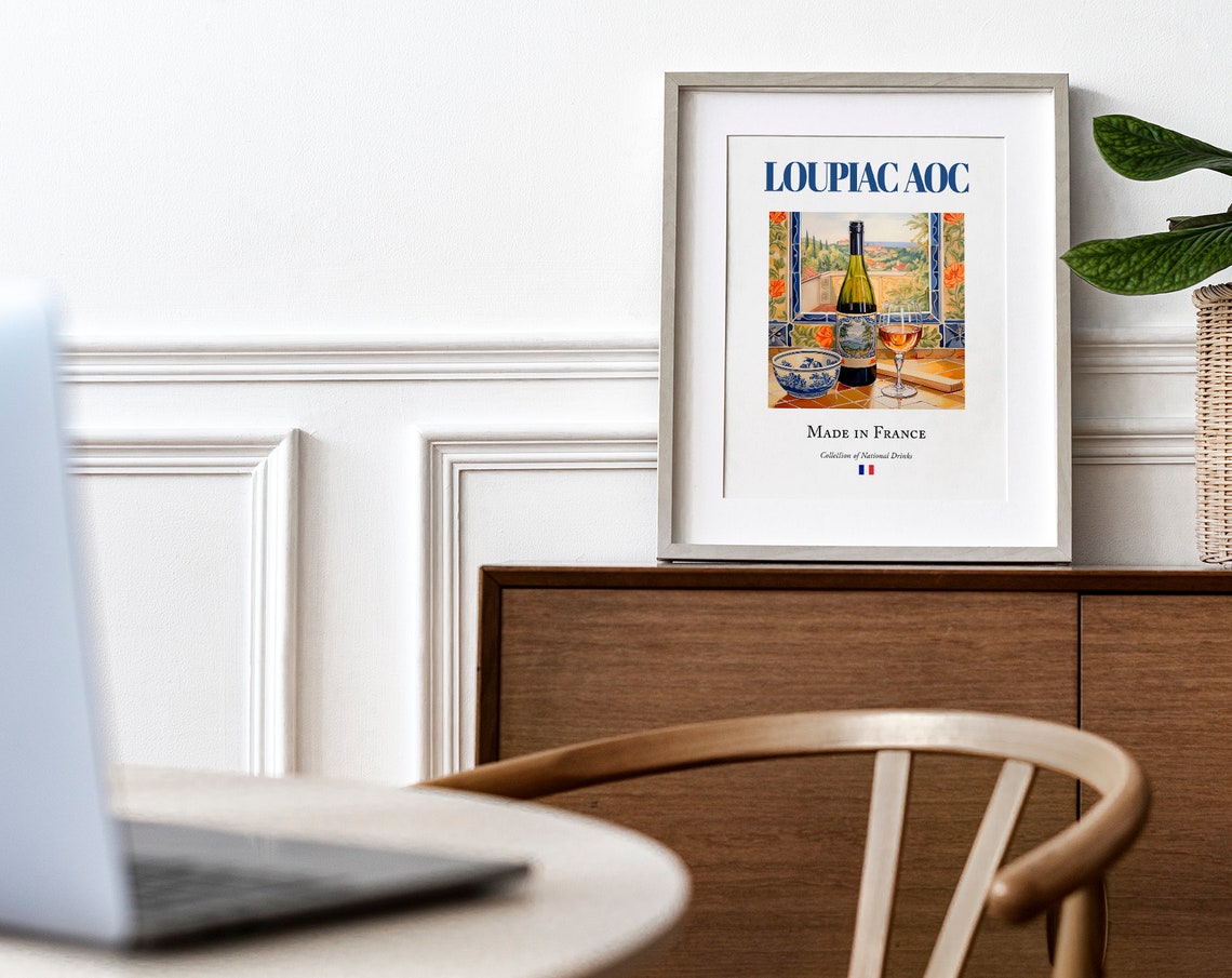 Loupiac Aoc On Maiolica Tile Kitchen Bar Print - Image 4