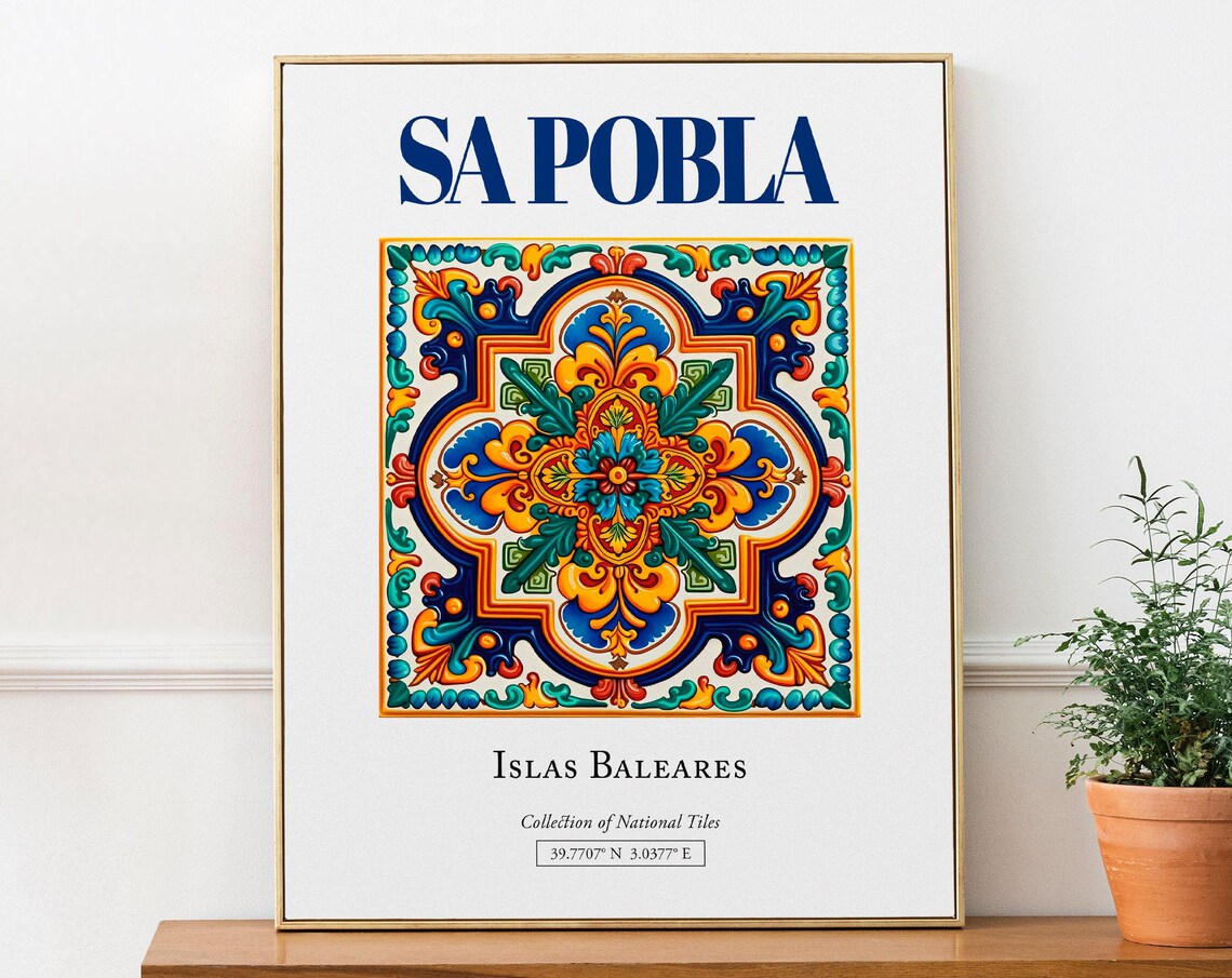 Sa Pobla, Islas Baleares Spain Travel Poster