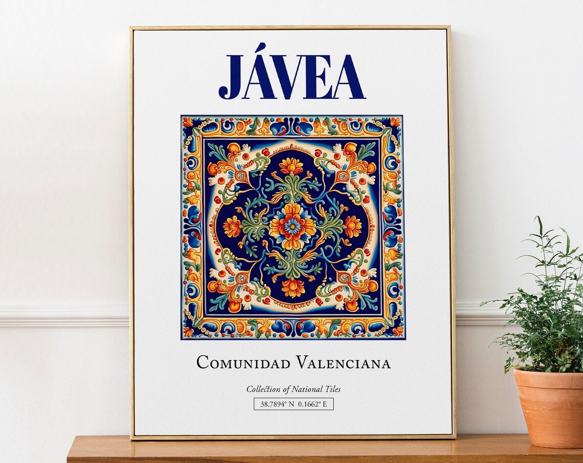 Jvea Comunidad Valenciana Spain Minimalist Tile Art Print