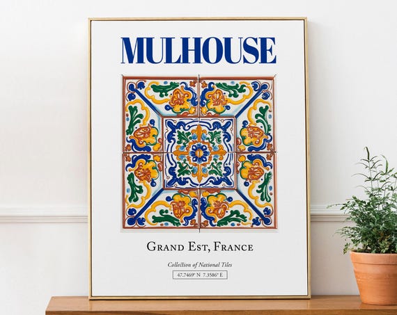 Mulhouse Grand Est France Minimalist Travel Poster