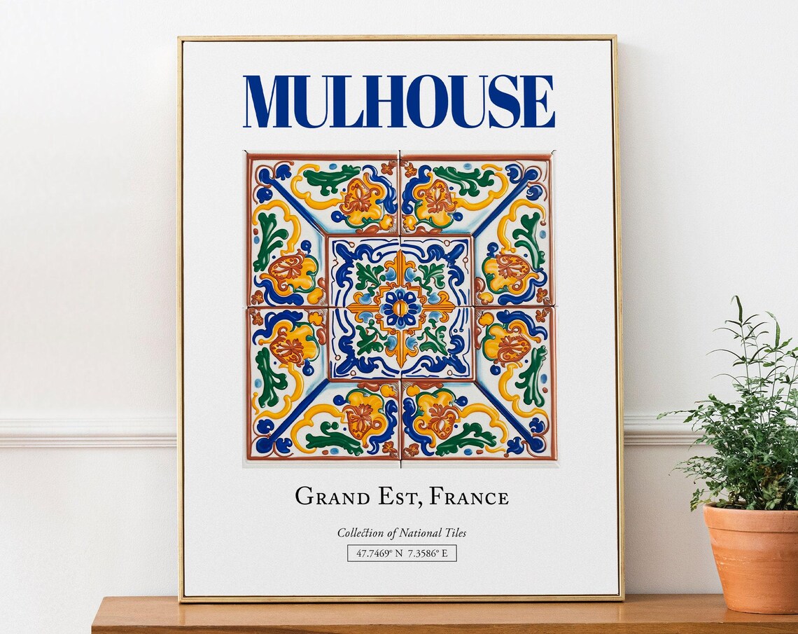Mulhouse Grand Est France Minimalist Travel Poster
