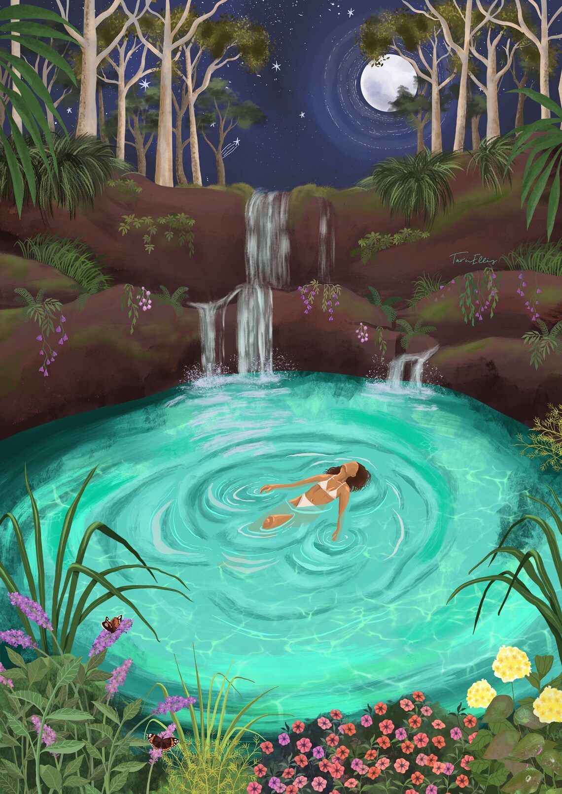 Paradise Pool Mother Nature Tropical Art Print - Image 3