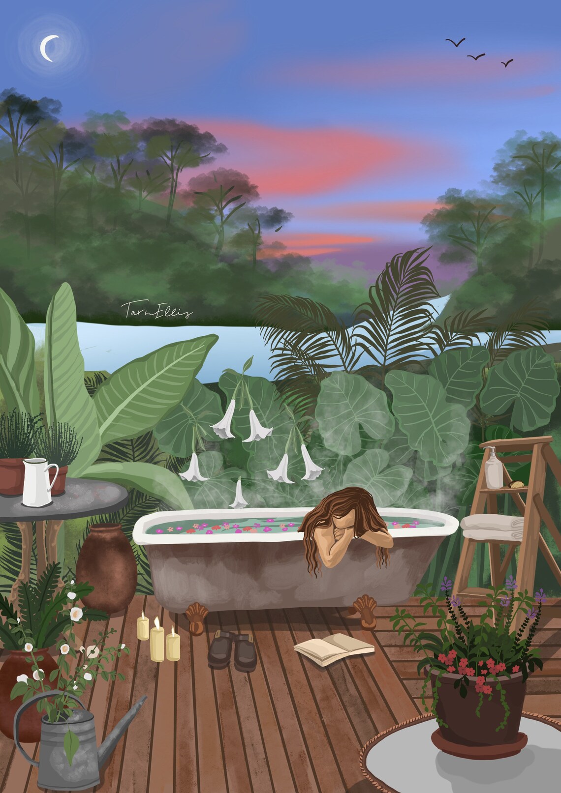 Dream Time Bath Spiritual Bathroom Wall Decor Art Print - Image 3