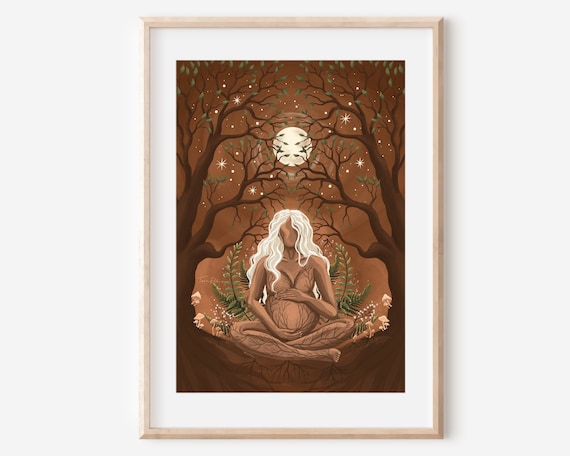 Mother Nurture Pregnant Woman Spiritual Art Print