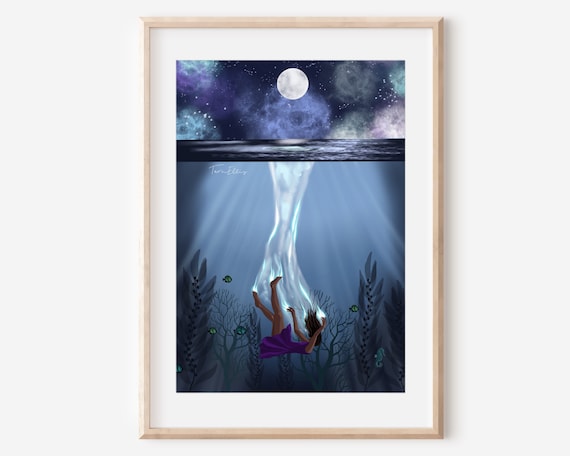 The Depths Ocean Spiritual Illustration Art Print