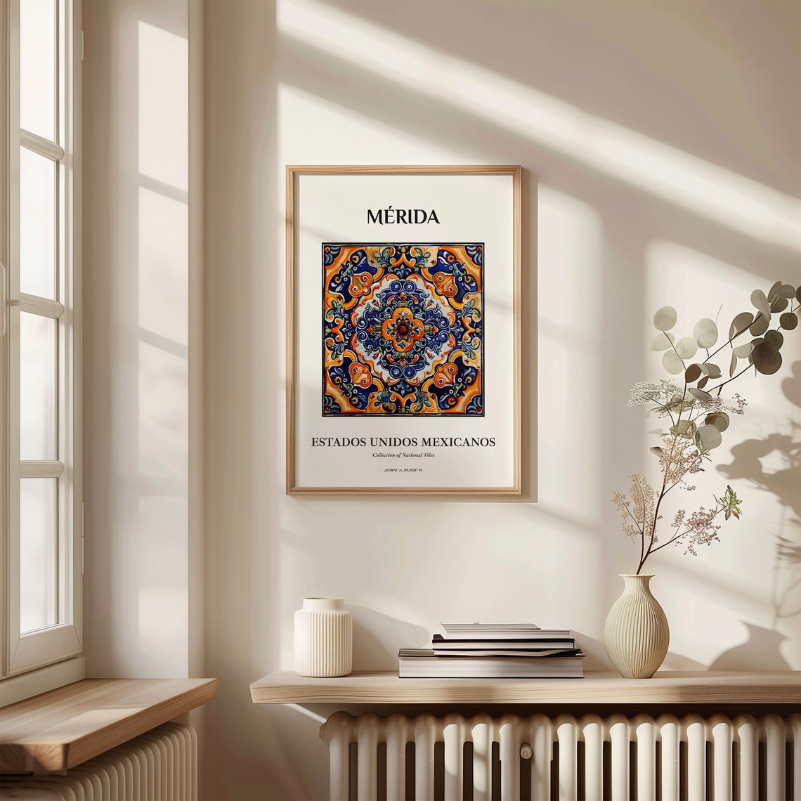 Mrida Mexico Tile Wall Art Aesthetic Traditional Decor Print Bedroom Poster Home Decor C32 549 - Image 3