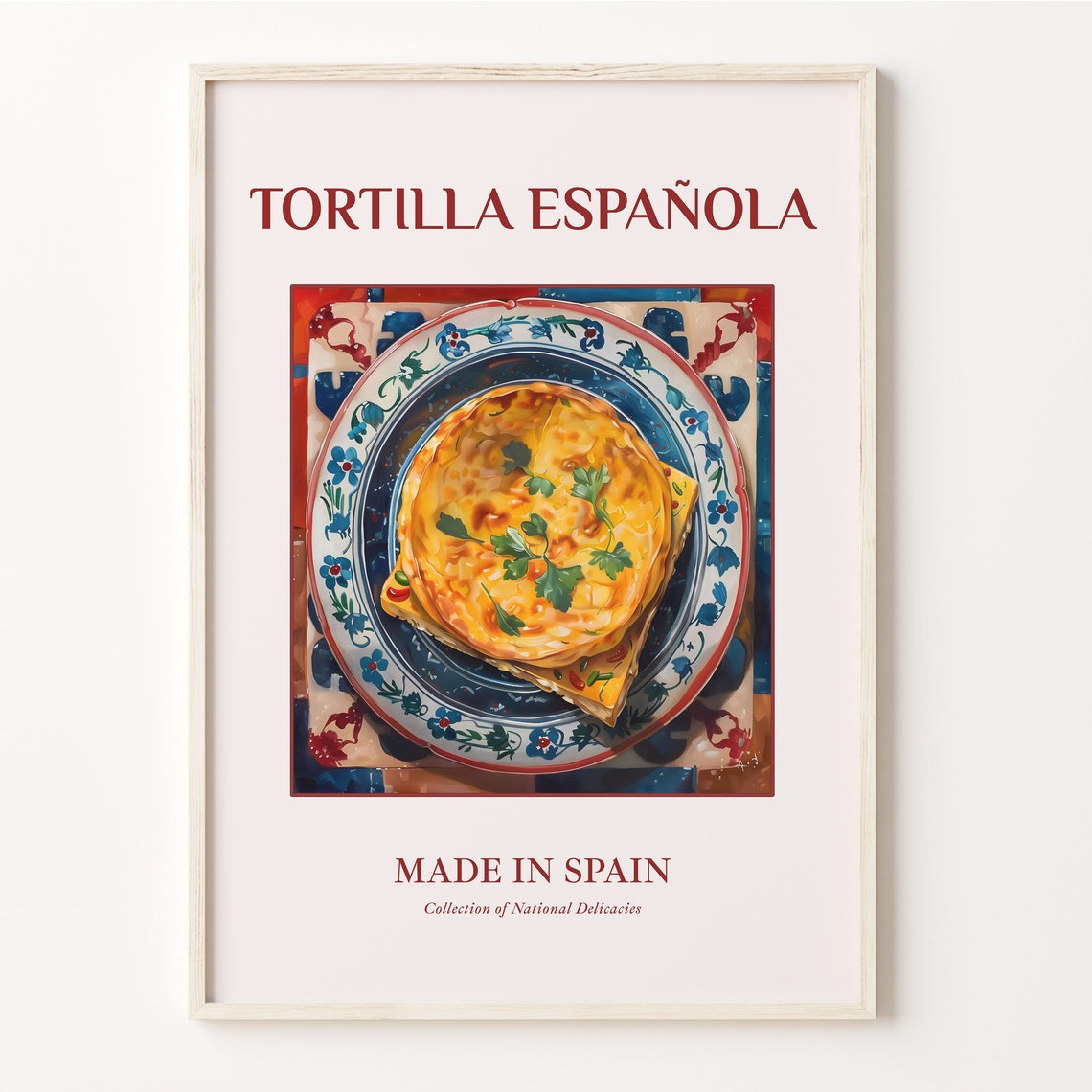 Tortilla Española Spanish Potato Omelette Tile Plate Art Poster