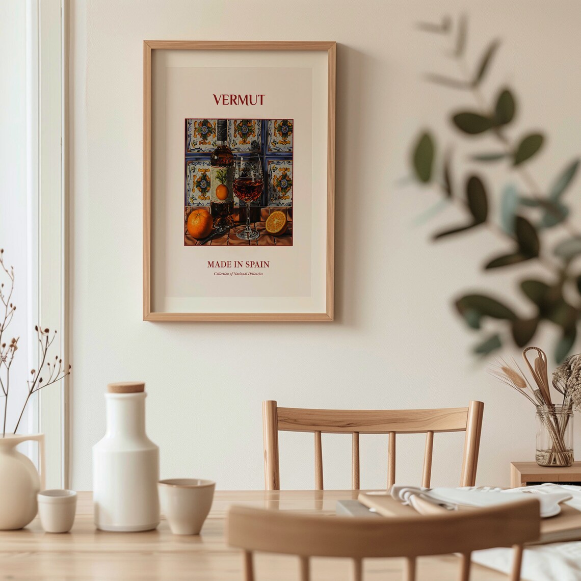 Vermut Spanish Aperitif Bottle Maiolica Tile Bar Art Wall Poster - Image 3