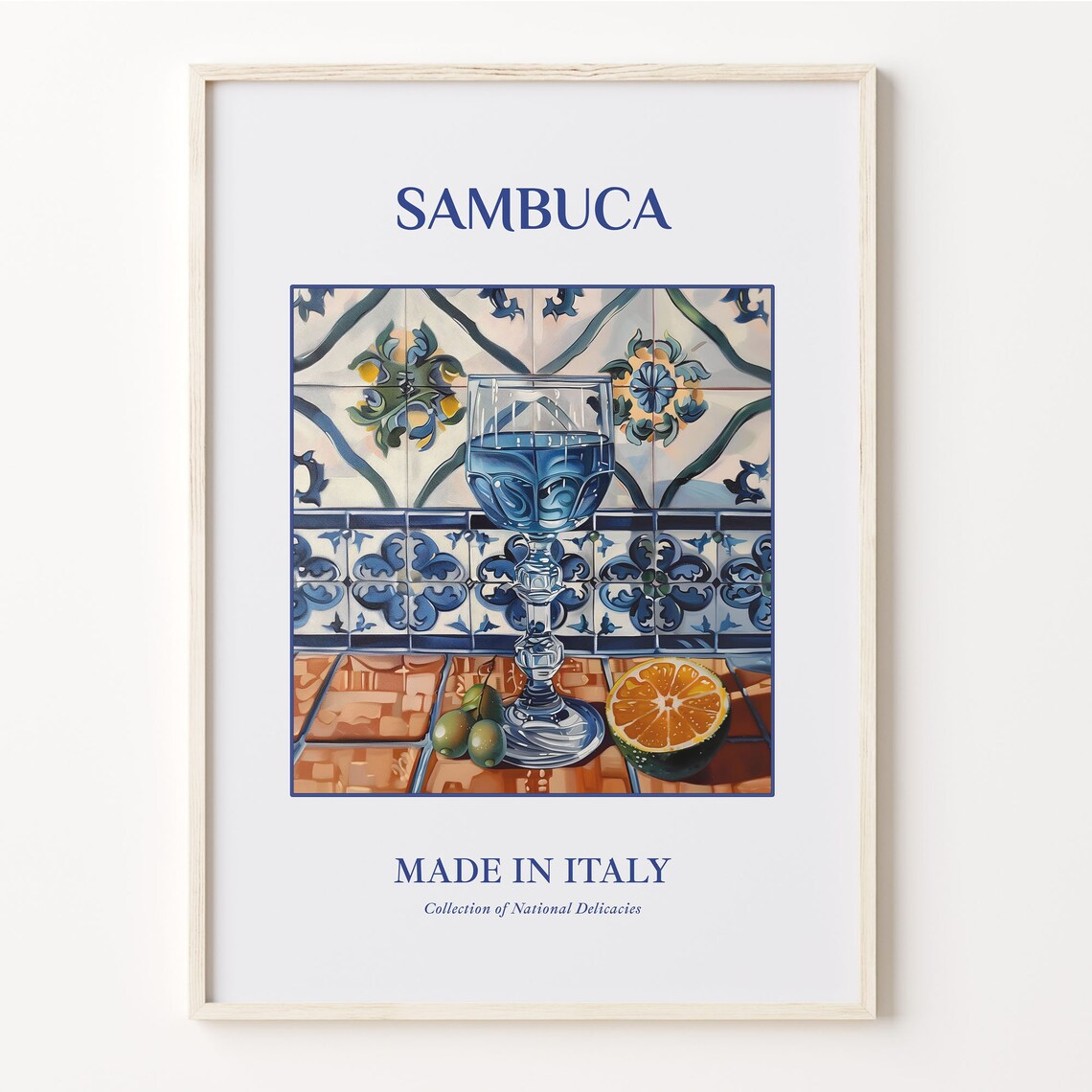 Sambuca Italian Anise Liqueur National Delicacy Drink Art Poster