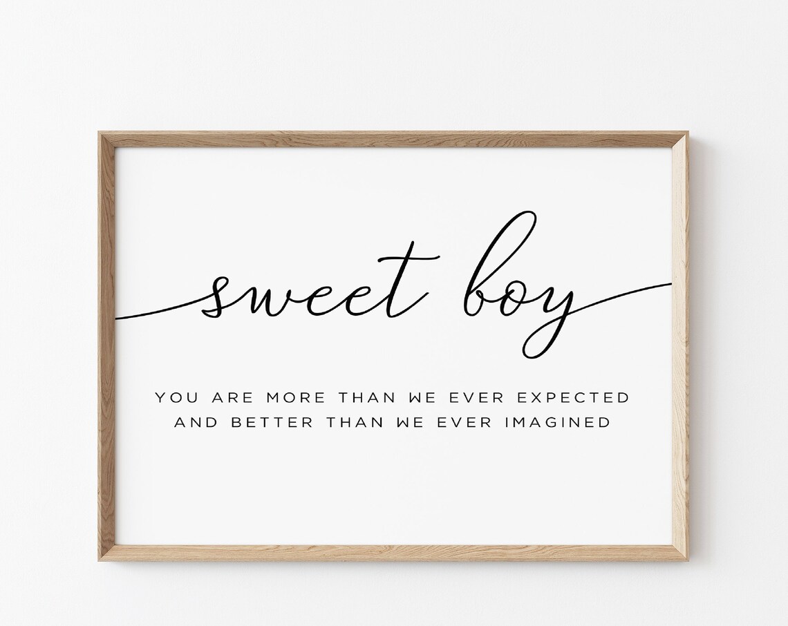 Boy Nursery Minimalist Nursery Decor Art Print