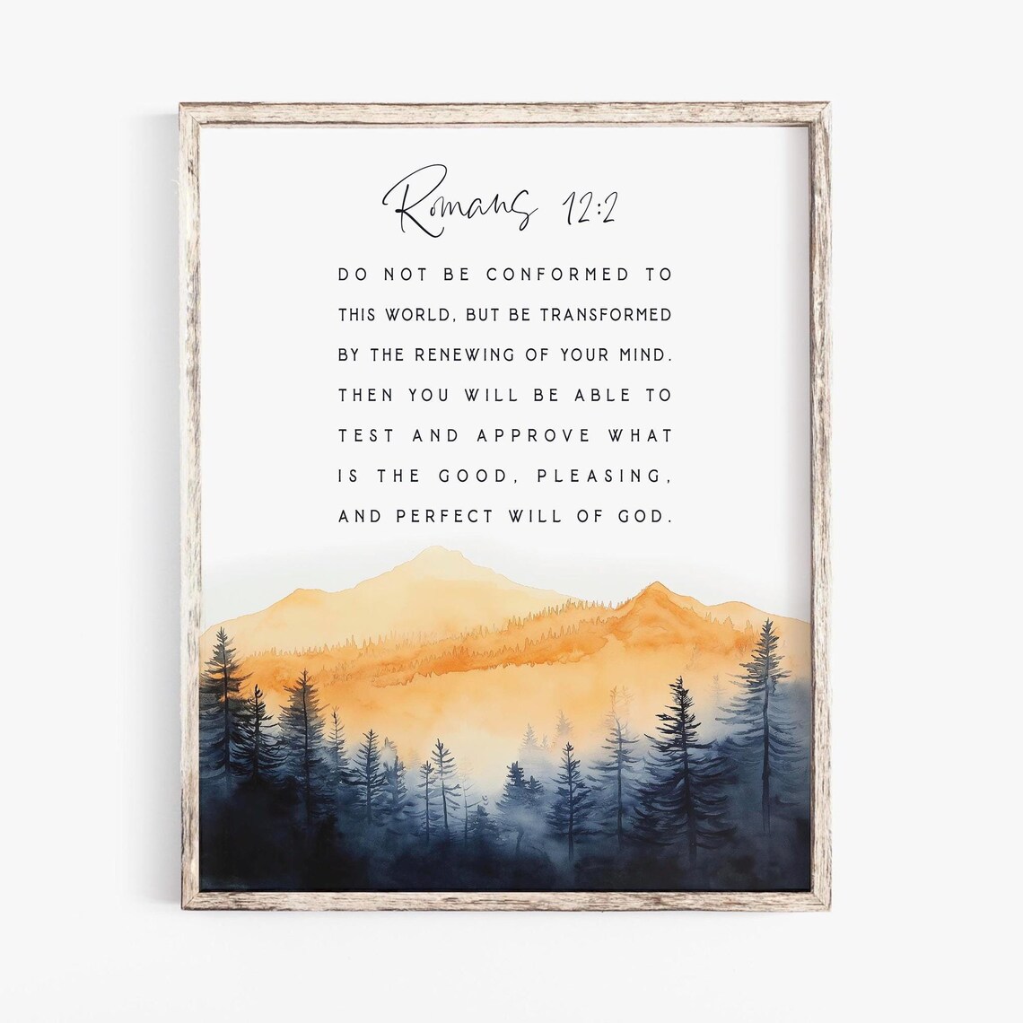 Romans 12:2 Do Not Conform Bible Verse Art Print
