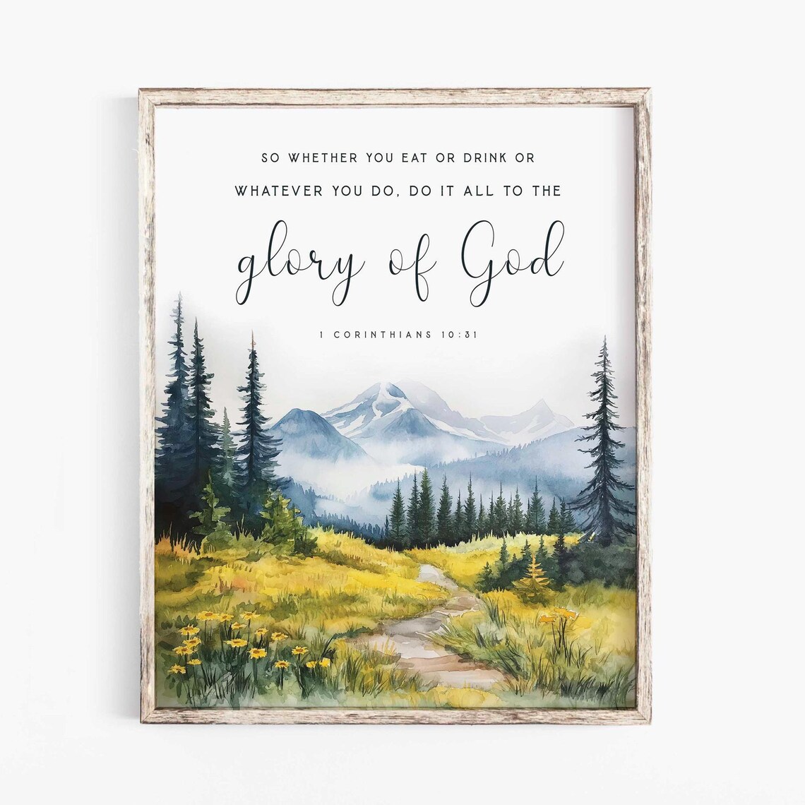 Do It All to the Glory of God 1 Corinthians 10:31 Meadow Poster