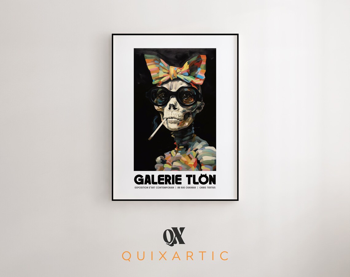 Galerie Tlon Skeleton Sunglasses Exhibition Poster Pop Color Art