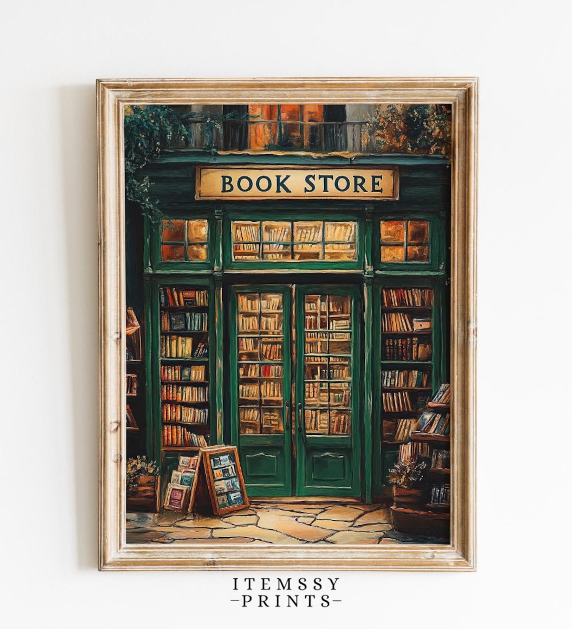 Vintage Bookstore, Dark Academia Library Decor