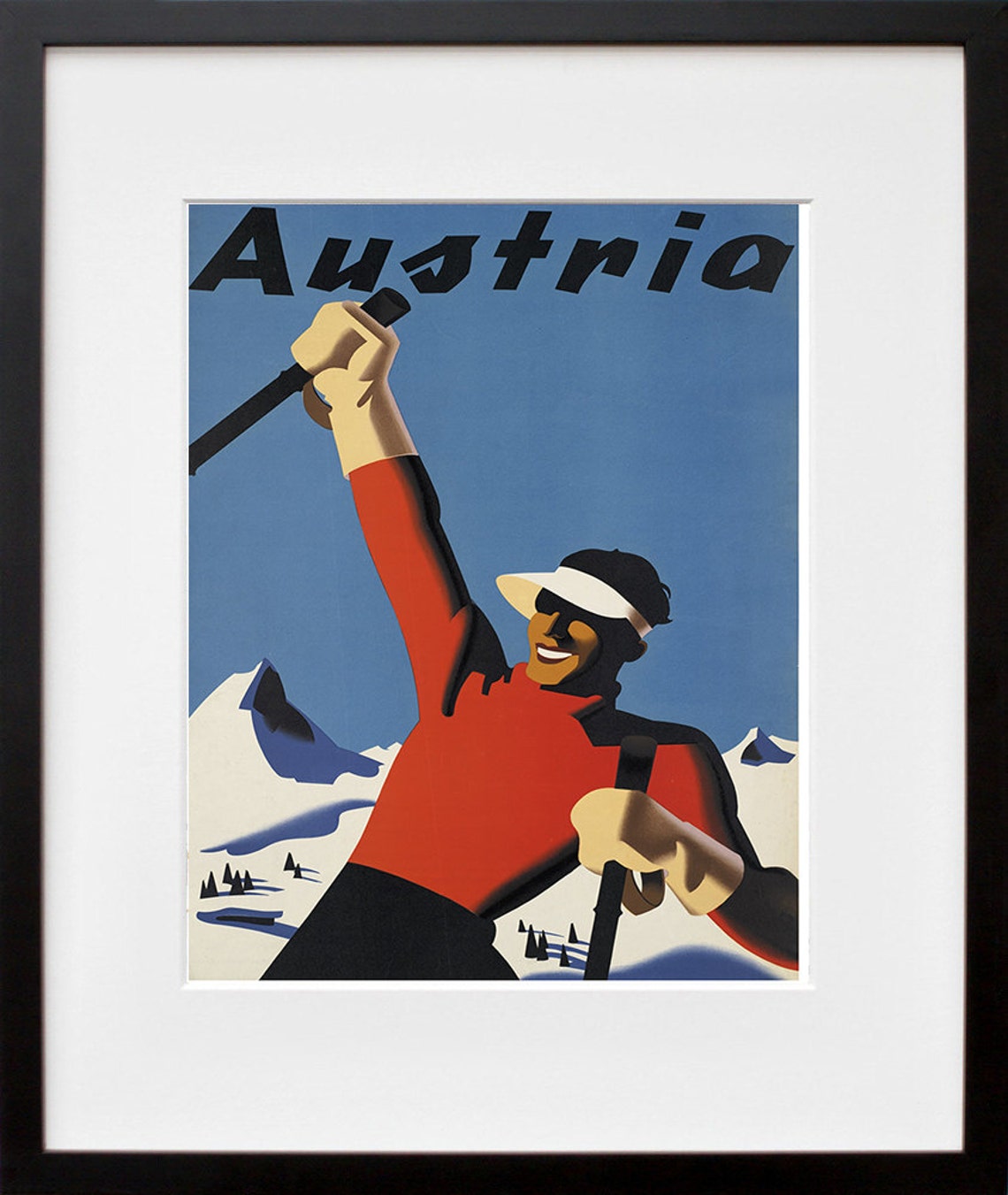 Austria Ski Travel Poster, Austrian Art - Image 2