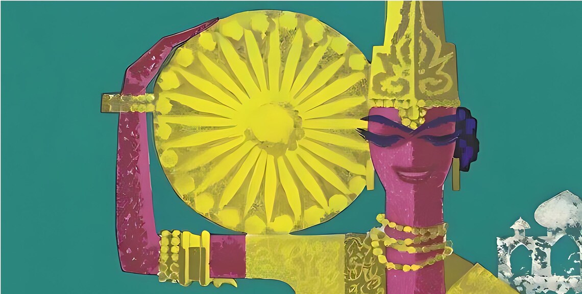 Delhi Retro Travel Poster, India Wall Art Print - Image 2