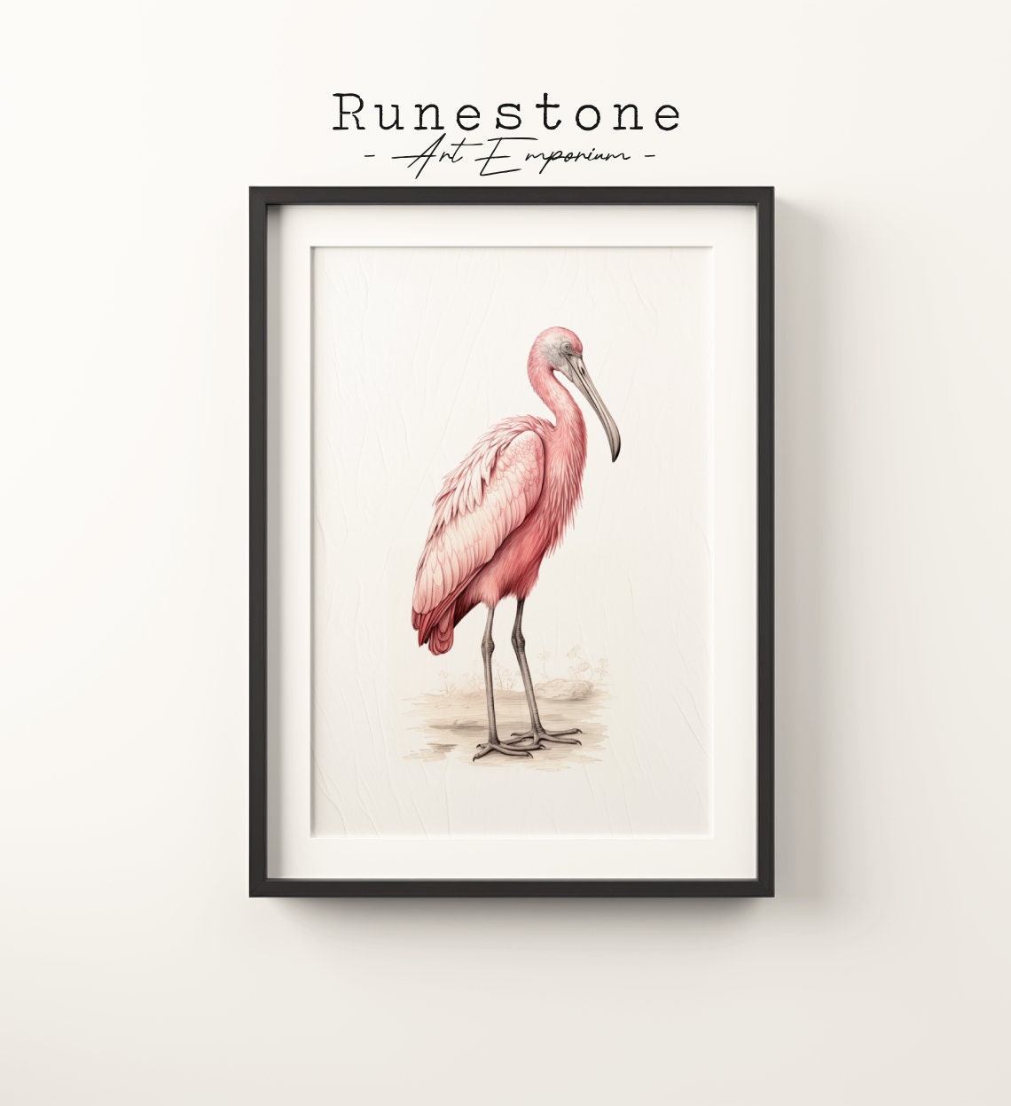 Vintage Exotic Bird Sketch Tropical Boho Wall Art Minimalist Bohemian Hand Drawn Print