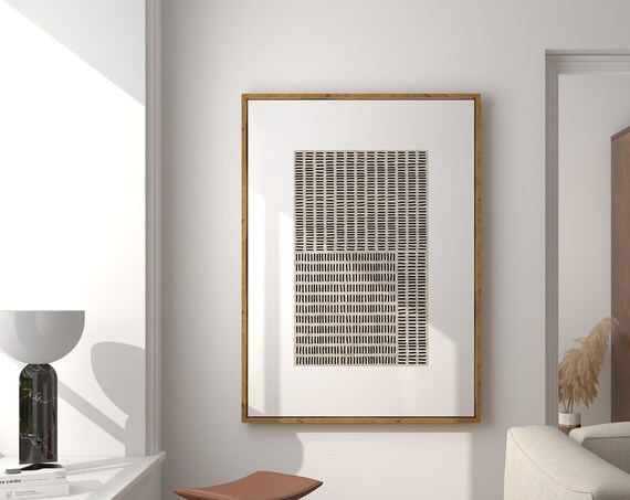 Beige Abstract Minimalist Wall Art, Japandi Poster