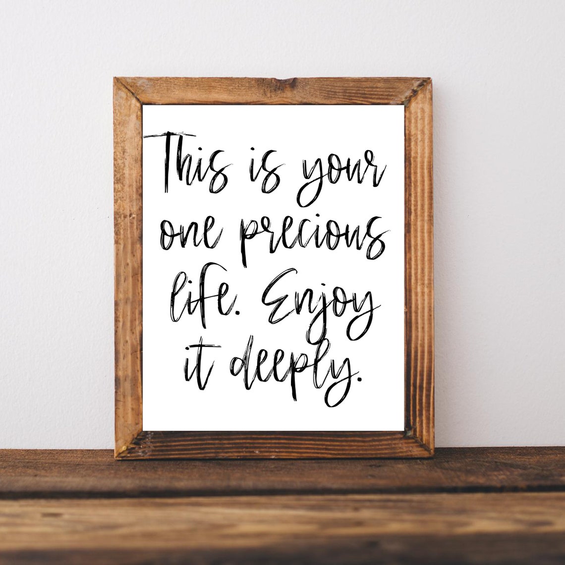 Inspirational Wall Art Black White Quote Print Living Room Prints Entryway Decor