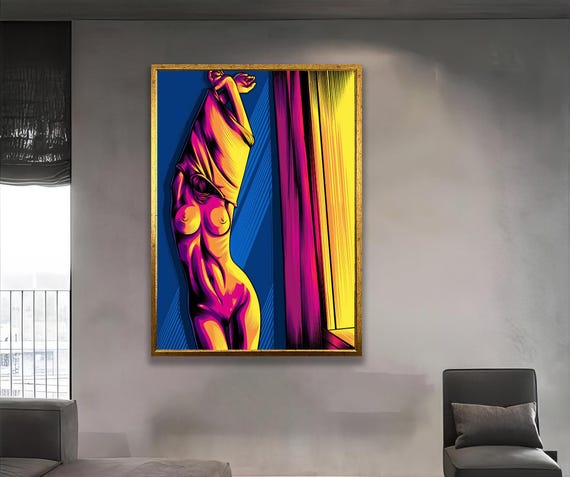 Abstract Nude Woman Art Canvas Wall Decor