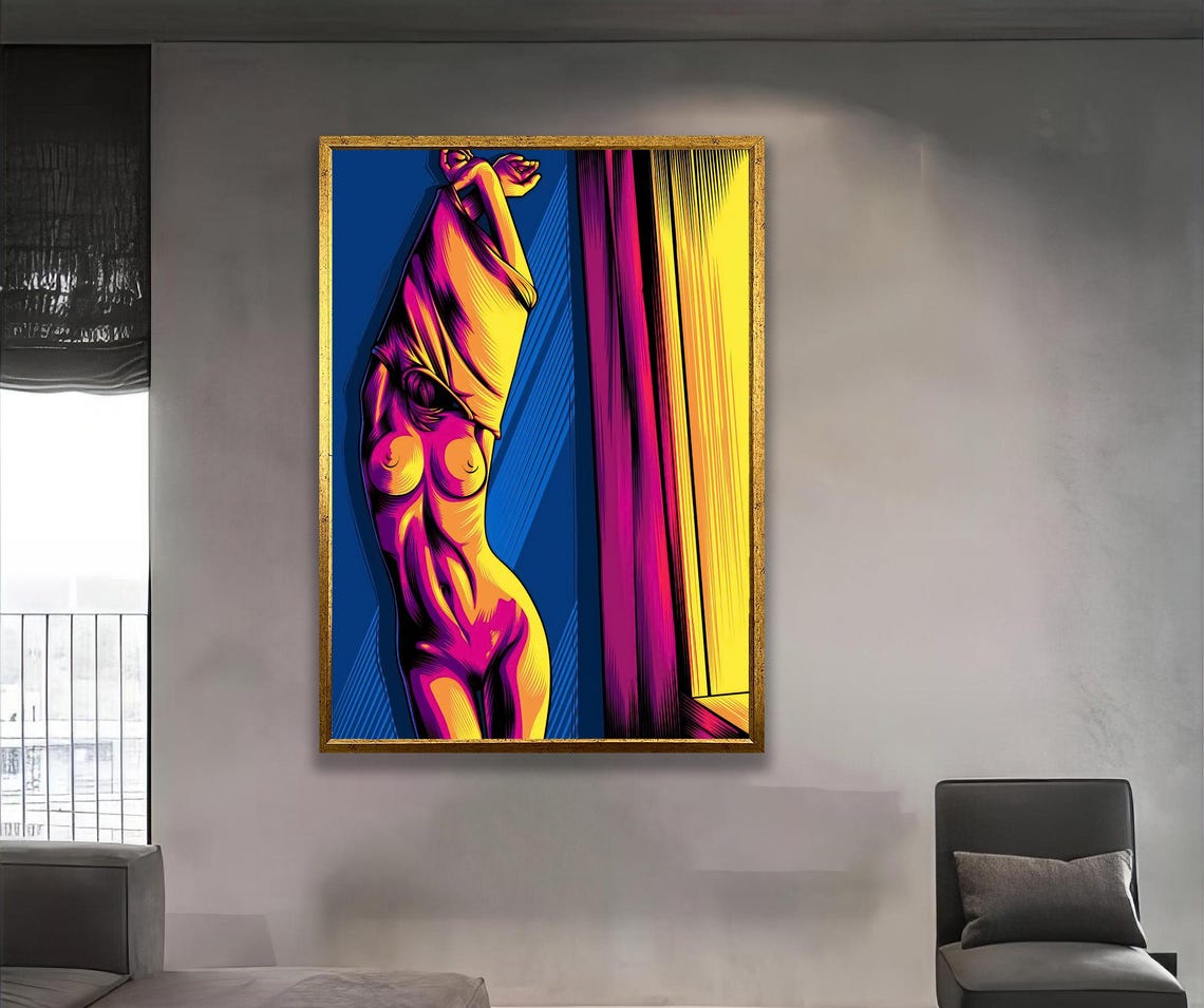 Abstract Nude Woman Art Canvas Wall Decor