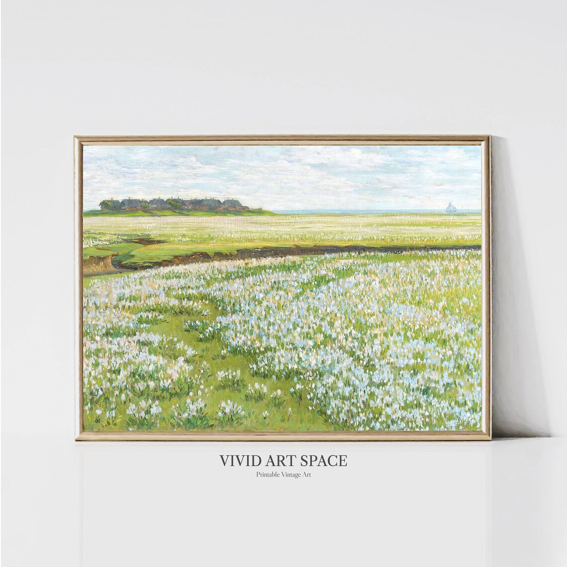 Meadow Wildflowers Vintage Country Wall Art Print