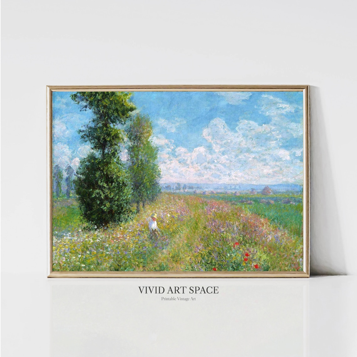 Monet Meadow With Poplars Impressionist Landscape