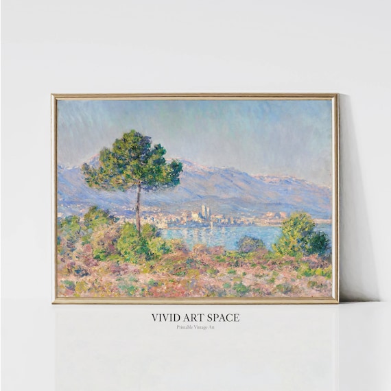 Monet Antibes Seen From Plateau Notredame, Art Print