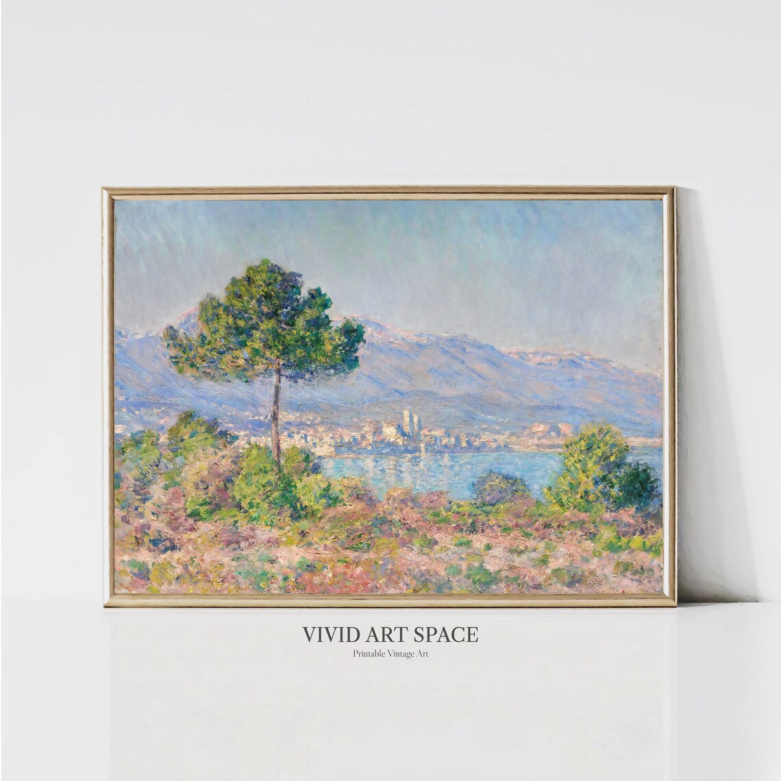 Monet Antibes Seen From Plateau Notredame, Art Print