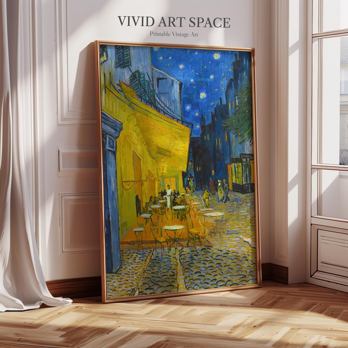 Caf e9 Terrace At Night, Van Gogh-Inspired Art Print