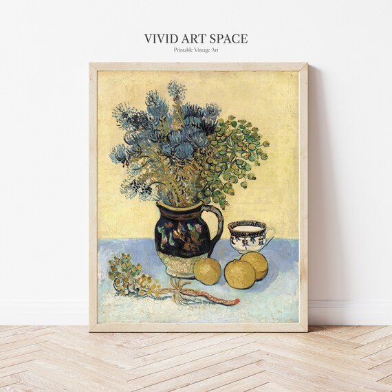 Vincent Van Gogh Still Life Impressionist Art Painting Fruit Painting Print Printable Farmhouse Wall Art