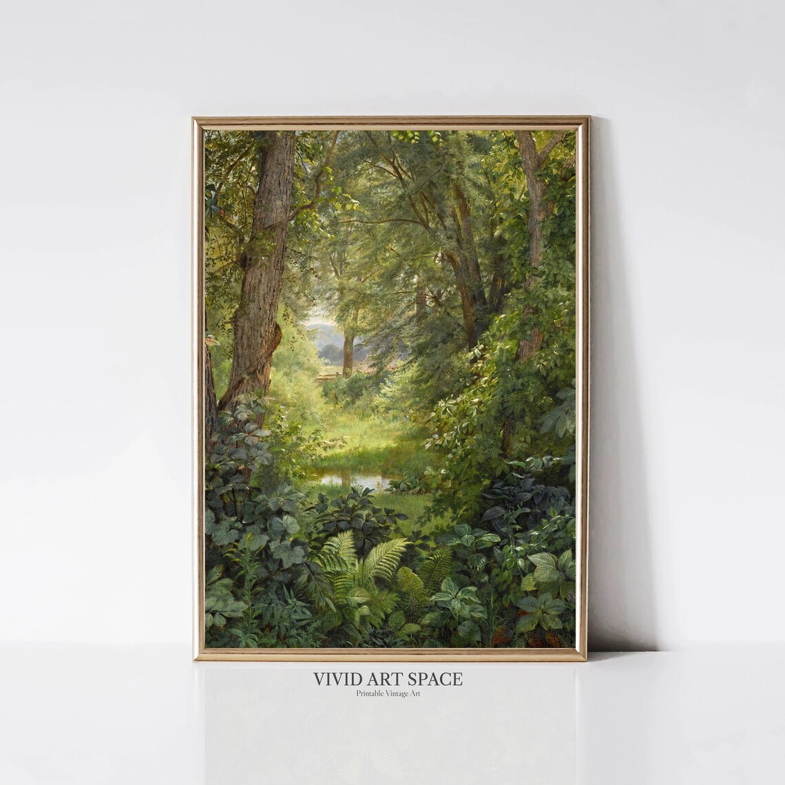Woodland Landscape Vintage Landscape Art Print
