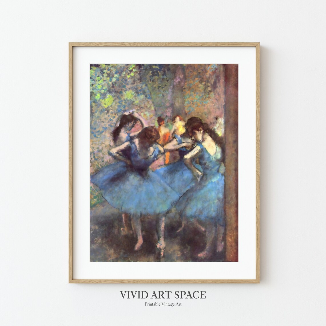 Edgar Degas Blue Dancers Impressionist Art Print - Image 2