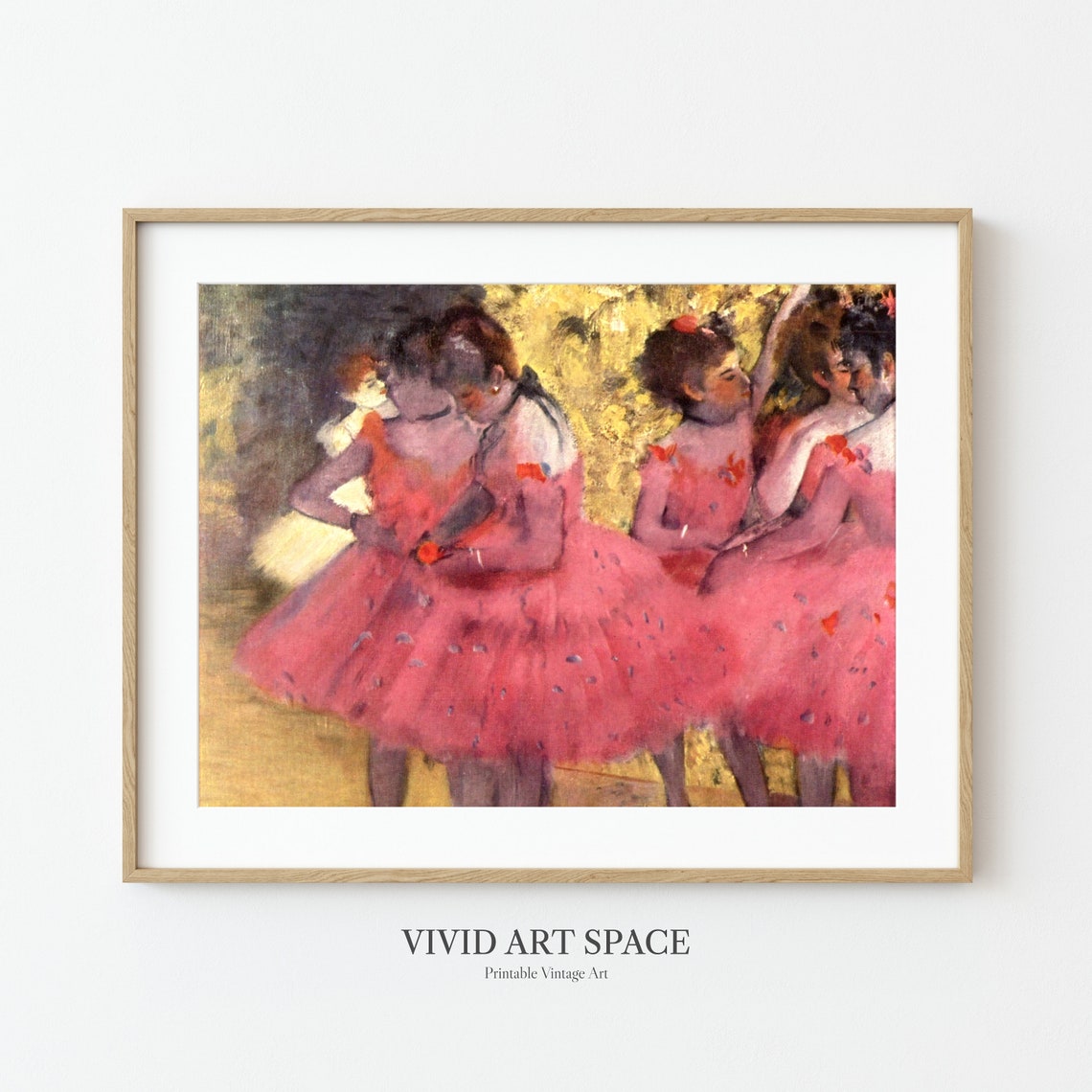 Degas Dancers In Pink Ballet Tutu Backstage Stage Portrait Poster - Image 3