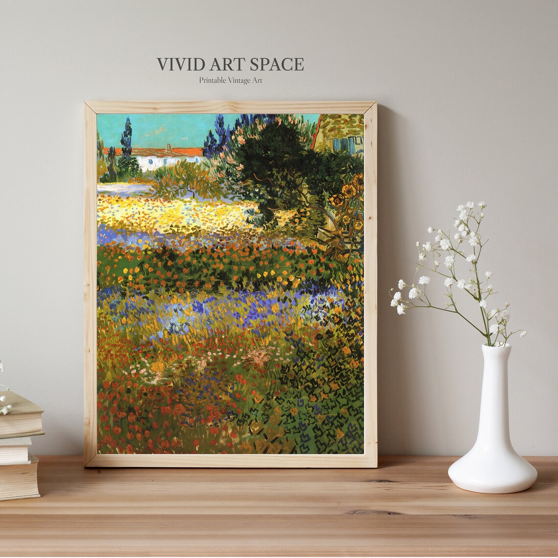 Van Gogh Flowering Garden In Arles Art Print - Image 3