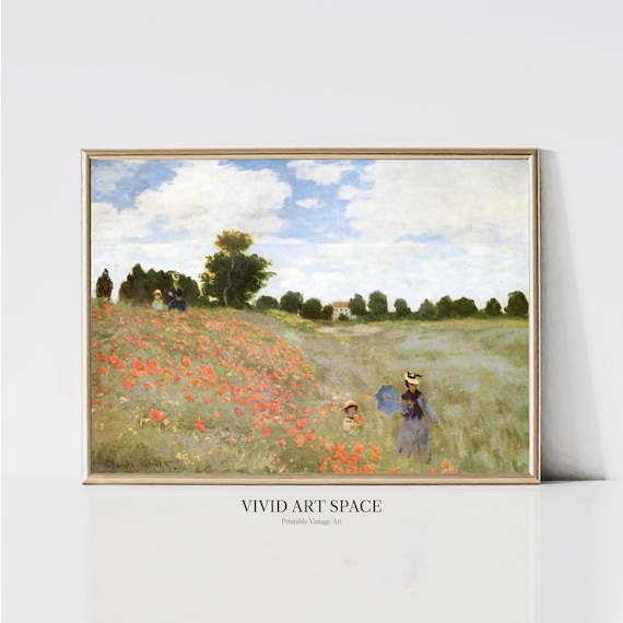 Claude Monet Poppy Field in Argenteuil Art Print