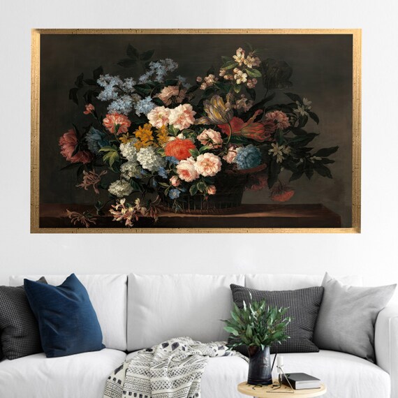 Modern 3d Canvas Flowers Decor Floral Botanical Bohemian Wall Art Christmas Living Room