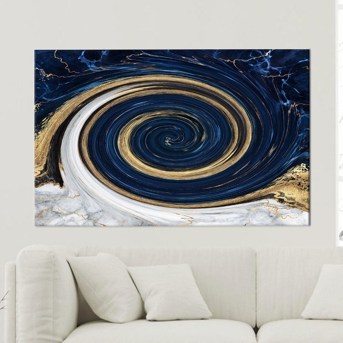 Abstract Marble Wall Hanging Gold Artwork Art Personalized Wedding Gift For Couple