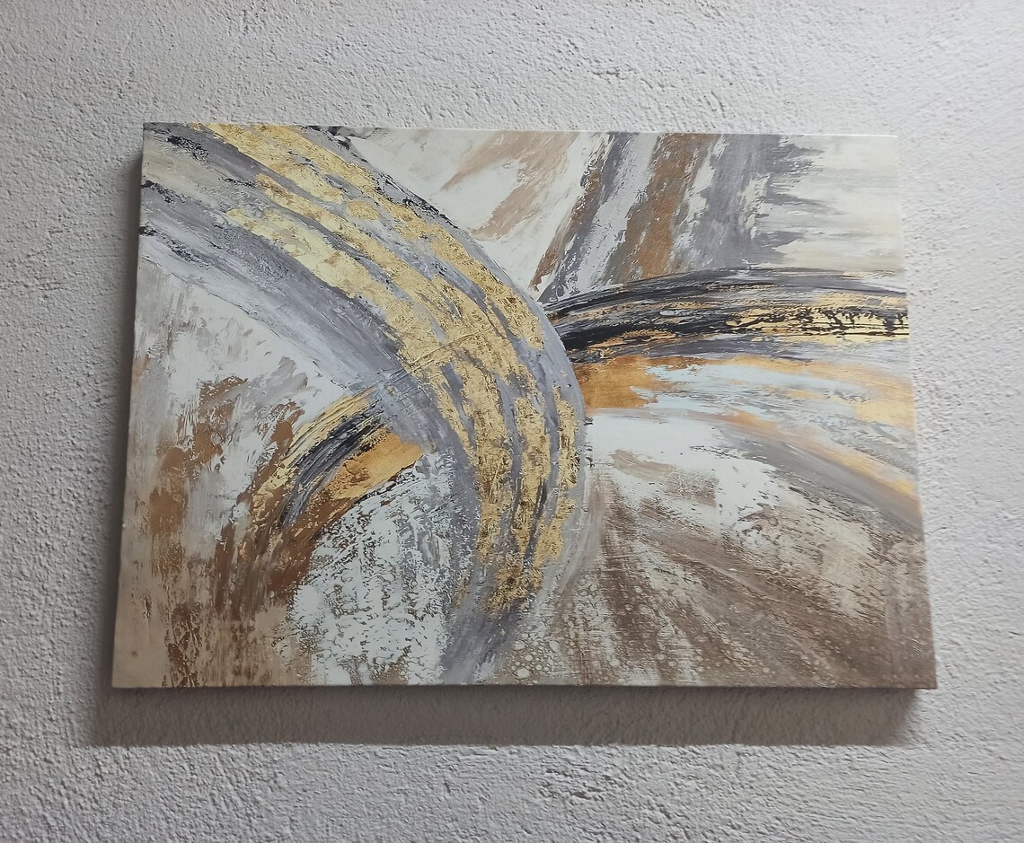 Gold Abstract Artwork, Contemporary Marble Art Print