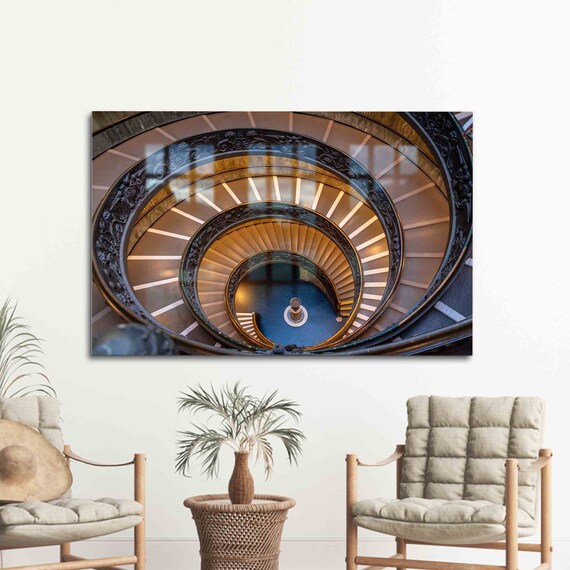 Vatican Museums Spiral Staircase Rome Italy Architecture Photo Print
