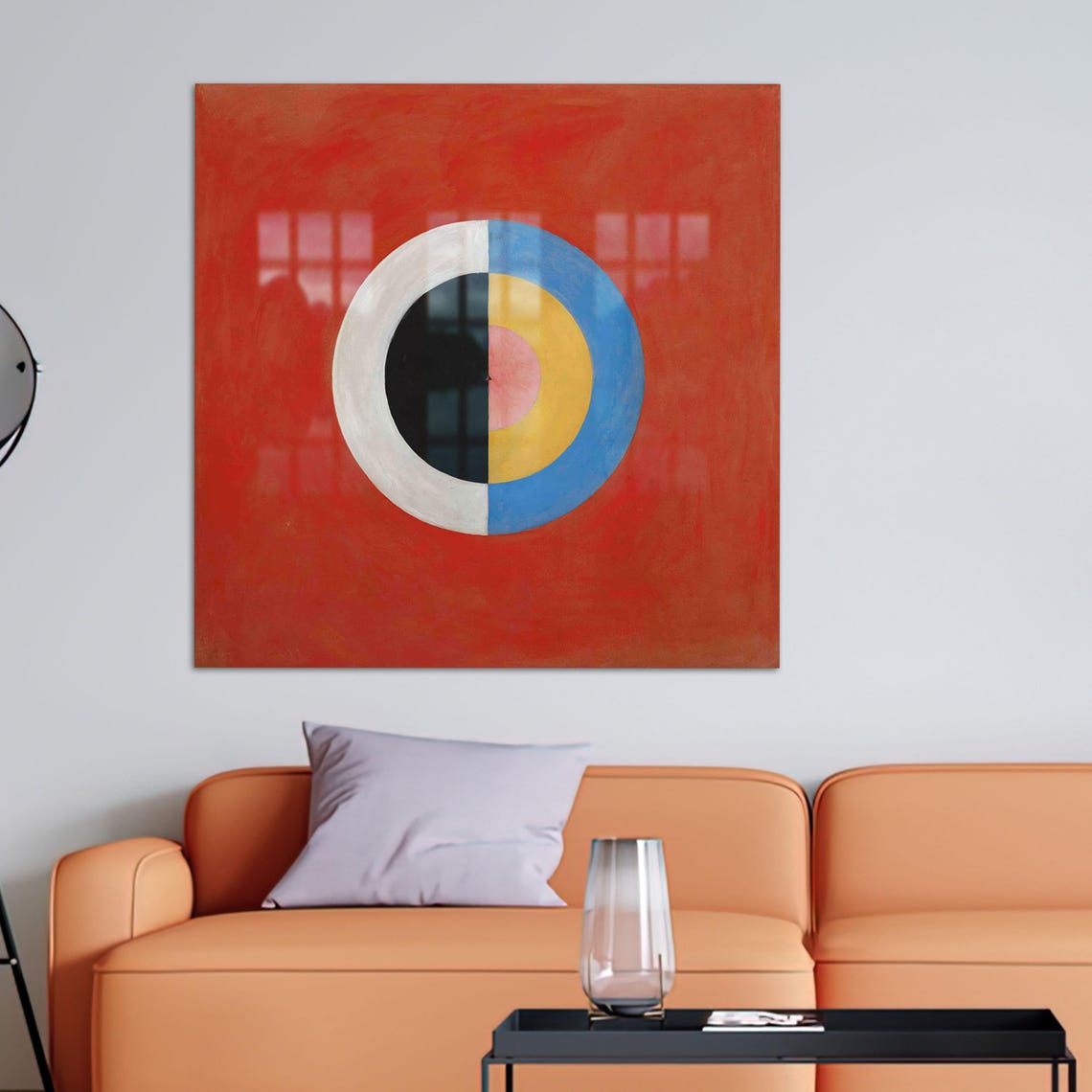 Hilma af Klint Inspired Red Circle Abstract Geometric Poster