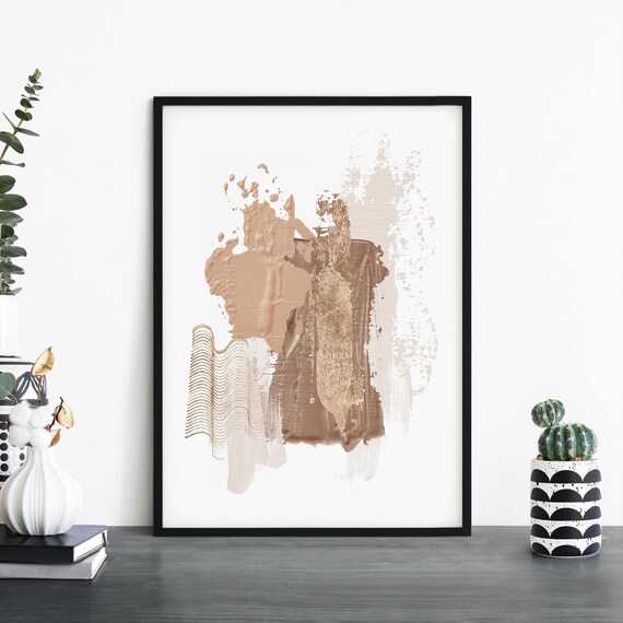 Neutral Abstract Print Wall Art 4x6 5x7 A4 A3 A2 A1