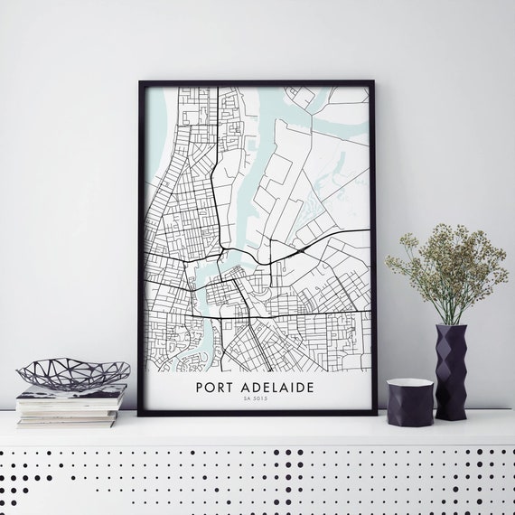 Port Adelaide Australia Art City Map Print