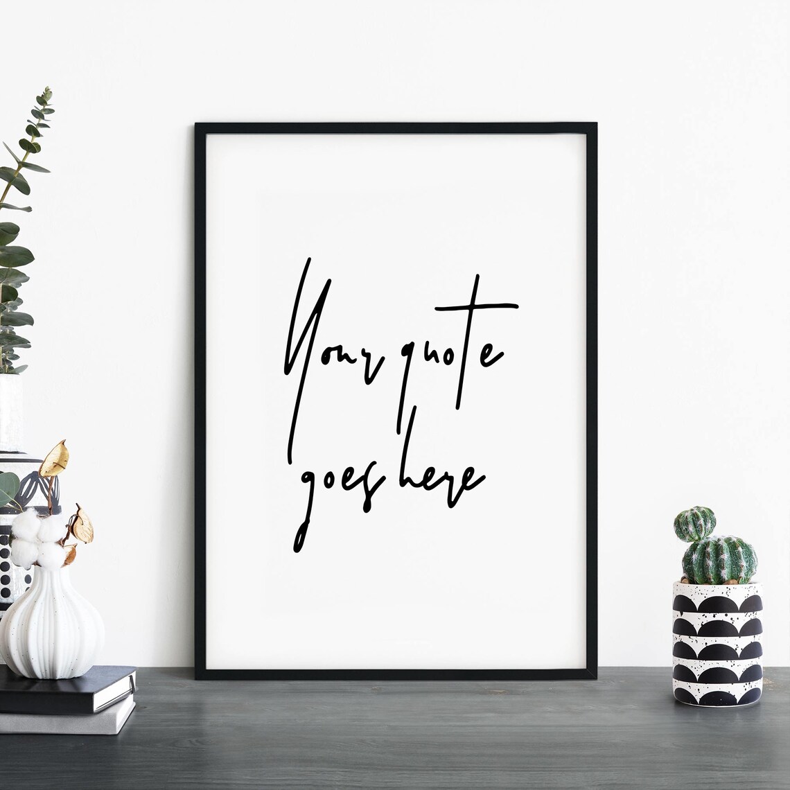 Custom Quote Text Poster Print, Personalized Words