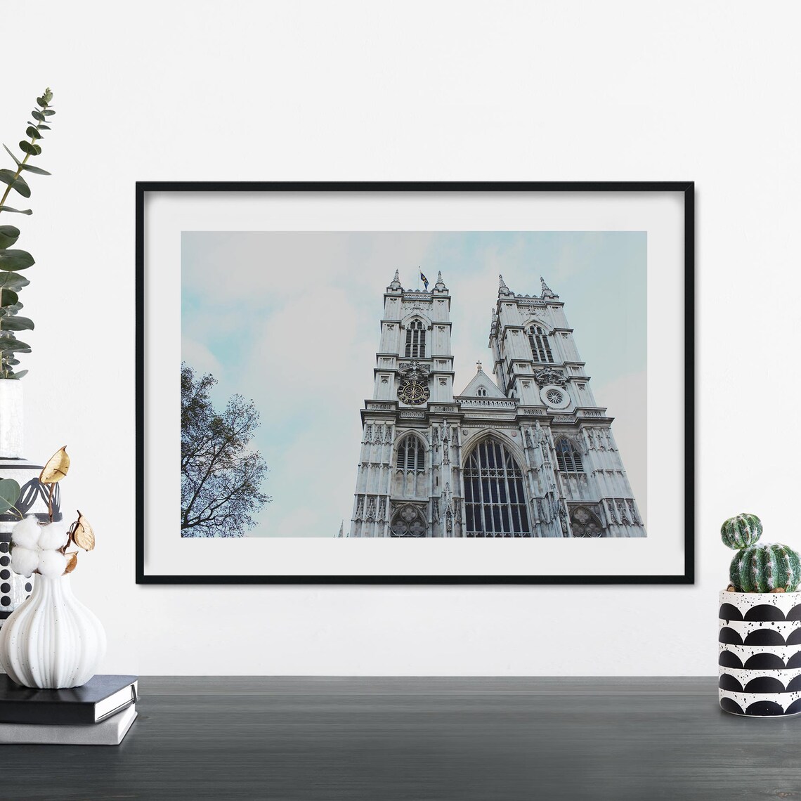 Westminster Abbey Twin Towers London Landmark Photography Poster