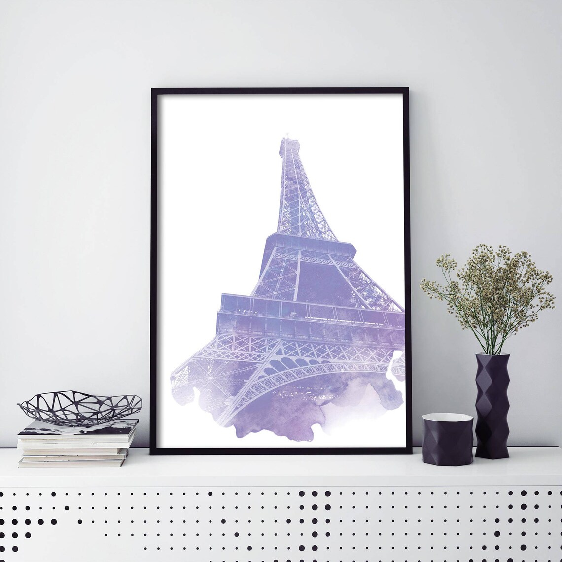 Eiffel Tower Paris France Watercolour Art Print