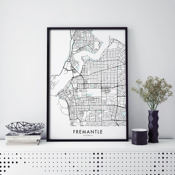 Fremantle Western Australia City Map Poster